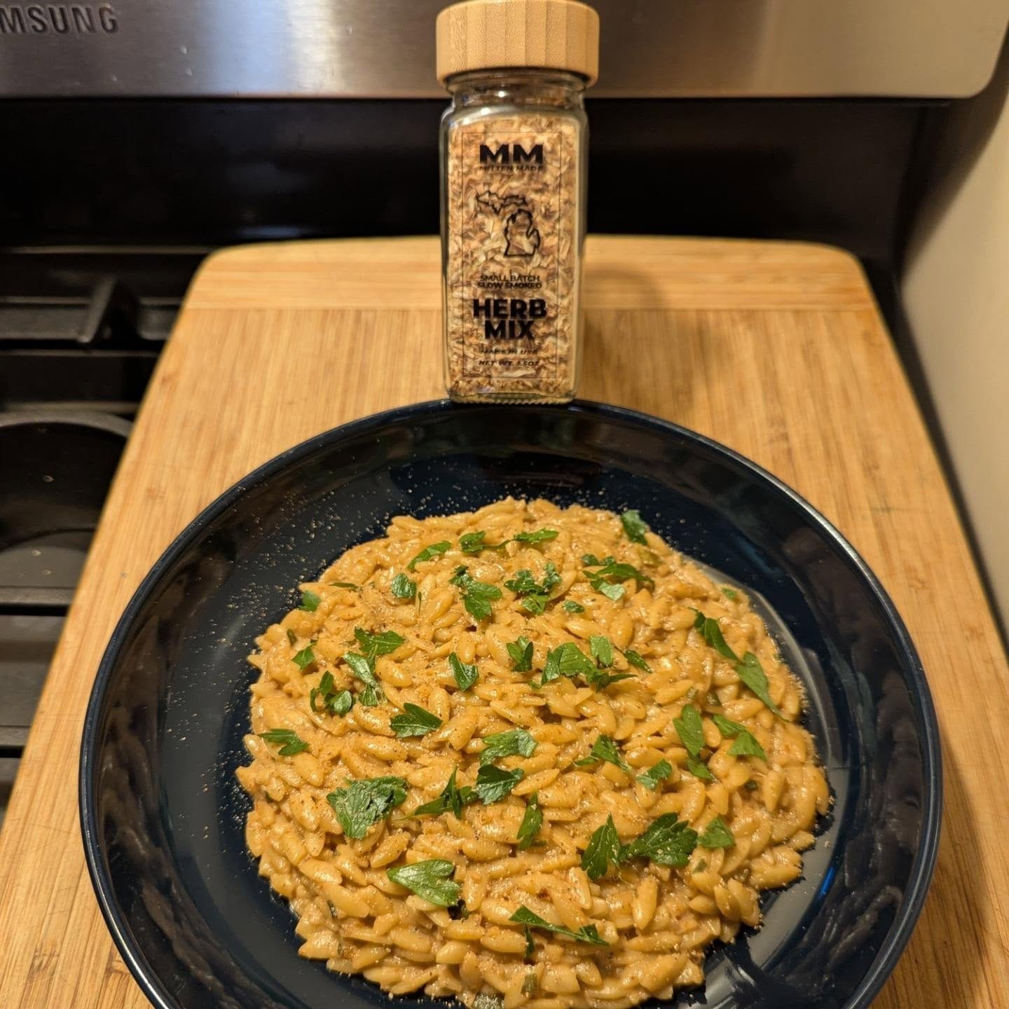 Creamy Orzo with a Smoked/Roasted Tomato Sauce 🍅